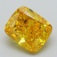2.28 Ct. Fancy Vivid Yellow Cushion Lab Grown Diamond