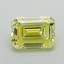 0.91 Ct. Fancy Intense Yellow Emerald Lab Grown Diamond
