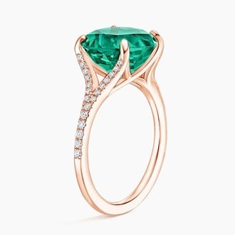 Rendezvous Lab Emerald and Diamond Cocktail Ring