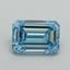 1.00 Ct. Fancy Vivid Blue Emerald Lab Grown Diamond