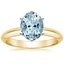 18K Yellow Gold Classic Six-Prong Solitaire Ring, smalltop view