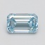 0.84 Ct. Fancy Intense Blue Emerald Lab Grown Diamond