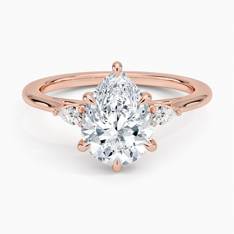 14K Rose Gold Aria Perfect Fit Three Stone Diamond Ring