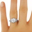 The Naomi Ring, smallzoomed in top view on a hand