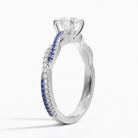 Petite Twisted Vine Sapphire and Diamond Ring