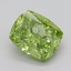 1.05 Ct. Fancy Vivid  Green Cushion Lab Grown Diamond