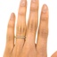 The Silvana Ring, smallzoomed in top view on a hand