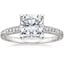 18K White Gold Hudson Engraved Diamond Ring, smalltop view