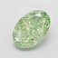 3.05 Ct. Fancy Vivid Green Oval Lab Grown Diamond