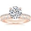 14K Rose Gold Demi Diamond Ring (1/3 ct. tw.) with Marseille Diamond Ring (1/3 ct. tw.)