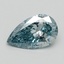 0.64 Ct. Fancy Intense Greenish Blue Pear Lab Grown Diamond