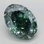 5.53 Ct. Fancy Vivid Green Oval Lab Grown Diamond