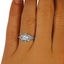 The Saleria Ring, smalltop view on a hand