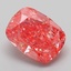 3.18 Ct. Fancy Vivid Pink Cushion Lab Grown Diamond