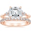 14K Rose Gold Luxe Melody Diamond Ring (1/5 ct. tw.) with Luxe Sienna Diamond Ring (5/8 ct. tw.)