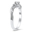 The Mavis Ring, smalltop view on a hand