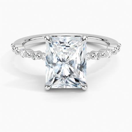 18K White Gold Delicate Versailles Diamond Ring