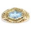 Retro Aquamarine Cocktail Ring