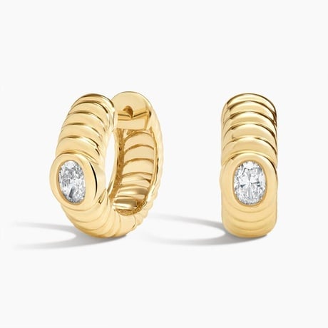 Vera Lab Diamond Hoop Earrings