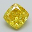 2.52 Ct. Fancy Vivid Yellow Cushion Lab Grown Diamond