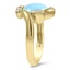 The Carnation Ring, smalltop view on a hand