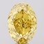 11.28 Ct. Fancy Vivid Yellow Oval Lab Grown Diamond