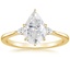 18K Yellow Gold Aria Three Stone Diamond Ring (1/10 ct. tw.), smalltop view