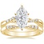 18K Yellow Gold Chamise Diamond Ring (1/15 ct. tw.) with Lark Diamond Ring