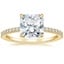 18K Yellow Gold Viviana Half Coverage Diamond Ring, smalltop view