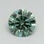 0.72 Ct. Fancy Vivid Green Round Lab Grown Diamond