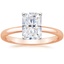 14K Rose Gold Comfort Fit 2mm Solitaire Ring, smalltop view