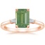 14K Rose Gold Symphony Tapered Baguette Three Stone Diamond Ring (1/5 ct. tw.), smalltop view