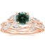 14K Rose Gold Secret Garden Diamond Ring (1/2 ct. tw.) with Winding Willow Diamond Ring (1/8 ct. tw.)