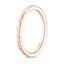 14K Rose Gold Matte Hammered Petite Comfort Fit Wedding Ring, smallside view