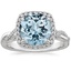 18K White Gold Petite Twisted Vine Halo Diamond Ring (1/4 ct. tw.), smalltop view