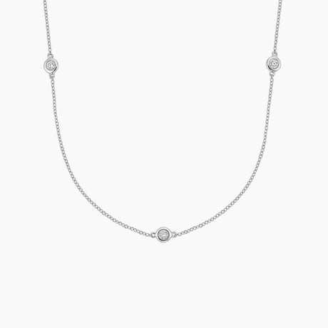 Bezel Strand 18 in. Diamond Necklace (1/4 ct. tw)