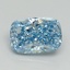 2.01 Ct. Fancy Vivid Blue Cushion Lab Grown Diamond