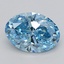 2.56 Ct. Fancy Vivid  Blue Oval Lab Grown Diamond