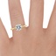18K Yellow Gold Soiree Ring, smallzoomed in top view on a hand