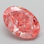 3.03 Ct. Fancy Vivid Pink Oval Lab Grown Diamond