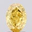 1.40 Ct. Fancy Vivid Yellow Oval Lab Grown Diamond