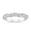 18K White Gold Olivetta Half Coverage Diamond Ring, smalltop view