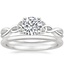 Platinum Entwined Celtic Love Knot Ring with Petite Comfort Fit Wedding Ring