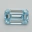 1.53 Ct. Fancy Vivid Blue Emerald Lab Grown Diamond