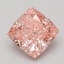 7.08 Ct. Fancy Vivid Pink Cushion Lab Grown Diamond