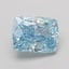 1.53 Ct. Fancy Vivid Blue Cushion Lab Grown Diamond