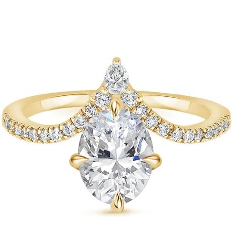 18K Yellow Gold Nouveau Diamond Ring