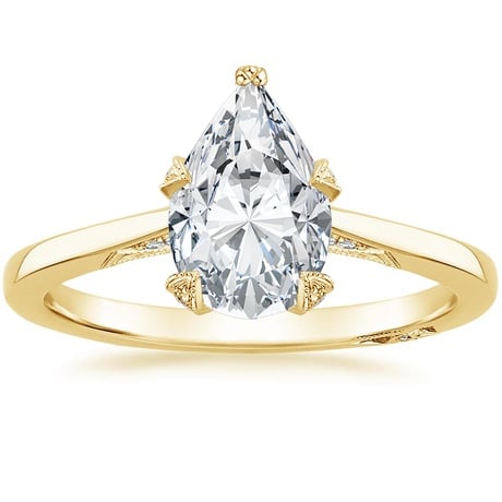 Cathedral Shoulder Diamond Accented Prong Setting