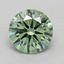 0.77 Ct. Fancy Vivid  Green Round Lab Grown Diamond