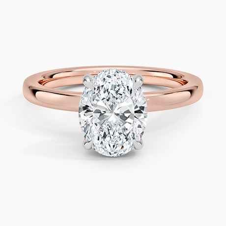 14K Rose Gold Audrey Mixed Metal 2mm Diamond Ring